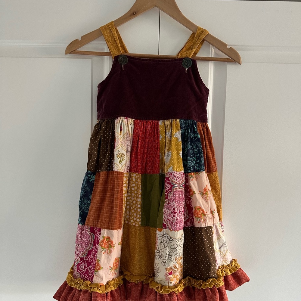 Persnickety Burgundy and Patchwork Dress